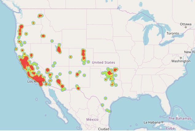 Carls Jr Heatmap