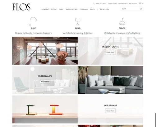 Flos Homepage Variation